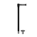 Montour Line Retractable Belt Removable Stanchion, 2ft Black Post  7.5ft Line MX530R-BK-THISLBW-75